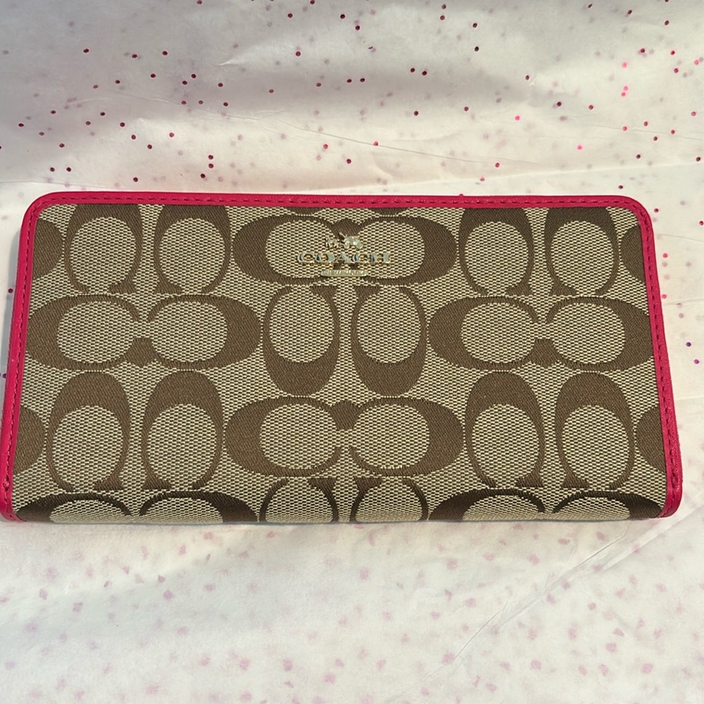 New Coach Accordion Zip Wallet